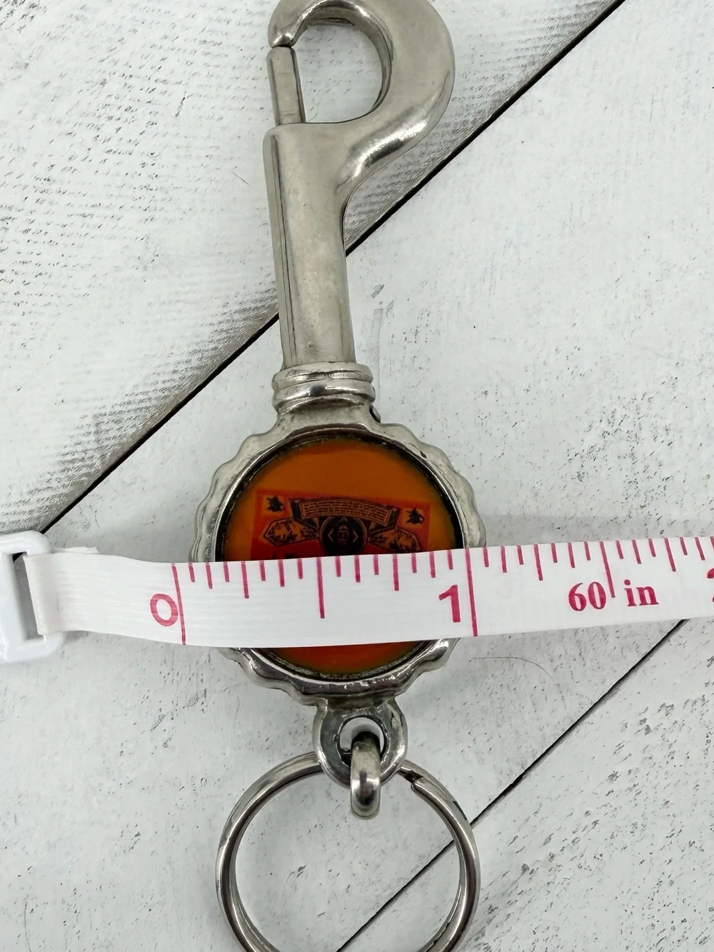 Vintage Budweiser Beer Bottle Cap Snap Hook Keychain Clip Bottle Opener Tool